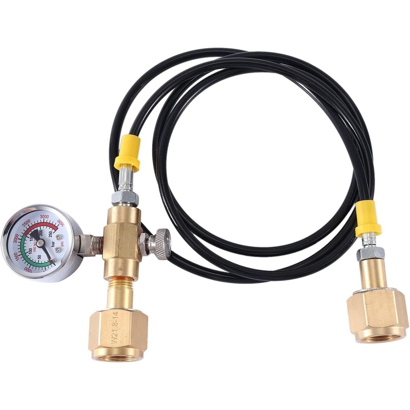 250Bar Gauge W21.8-14 Argon CO2 Refill Station Charging Adapter Charging