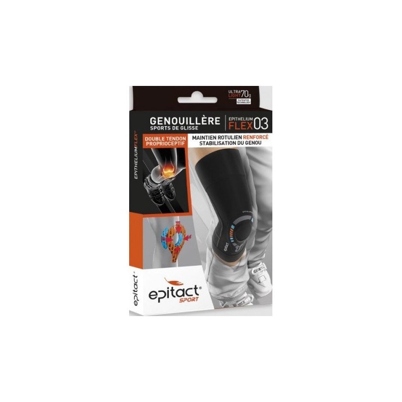 Epitact Sport-Kniebandage „Epithelium Flex 03“ XL Schwarz