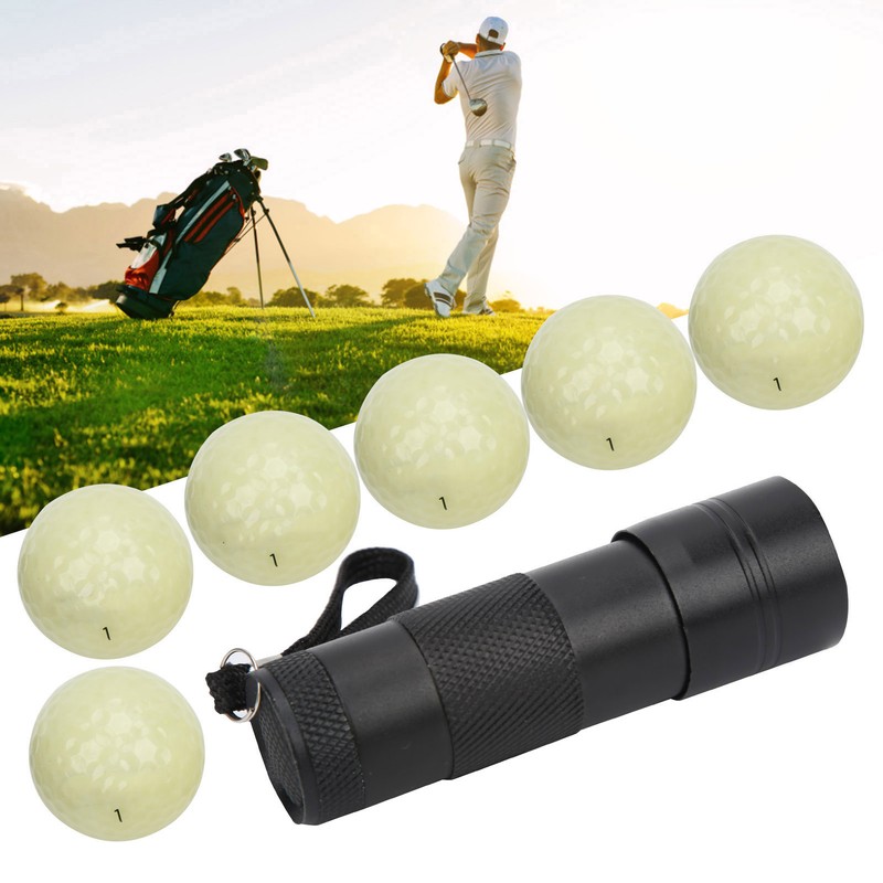 6PCS Golf Fluorescent Light Balls Night Practice Light Glowing Ball