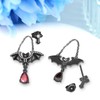 LPYO Rhinestone Bat Stud Earrings for Women Gothic Vampire Halloween