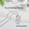 French Bulldog Sterling Silver Necklace for Women Dangle Earrings Set