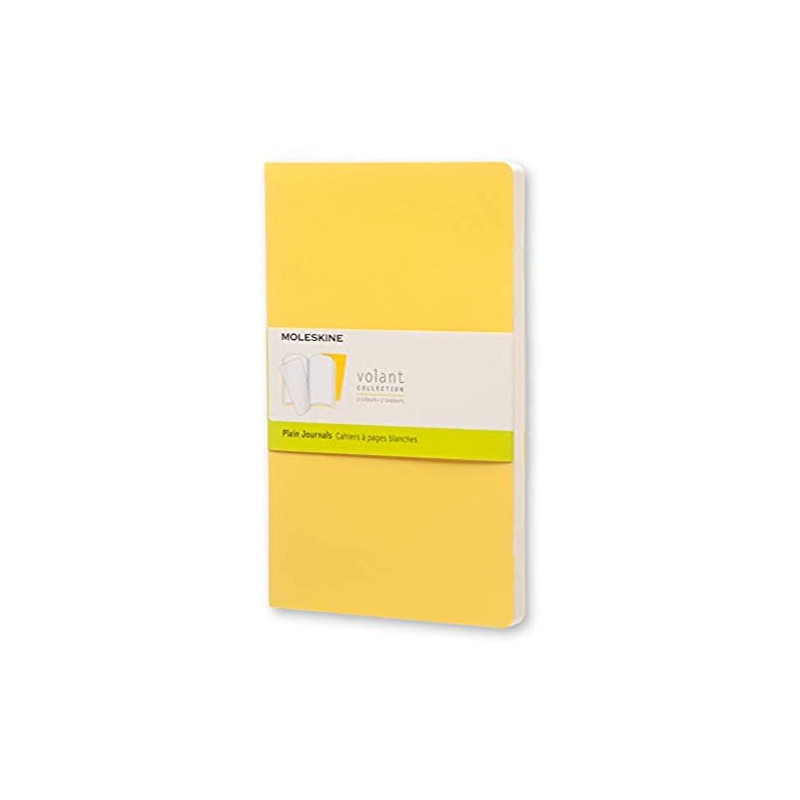 Moleskine Volant Journal (Set of 2), Large, Plain, Sunflower Yellow,