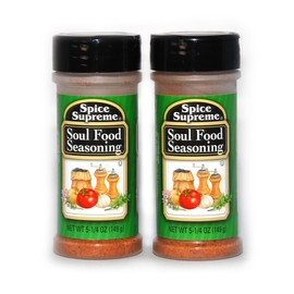Spice Supreme Soul Food Seasoning, 5.25 ounces, (Pack of 2) Bundled with a JFS Recipe Card