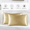 Set of 2 Satin Pillow Covers (Polyester Material) Envelope Pillow