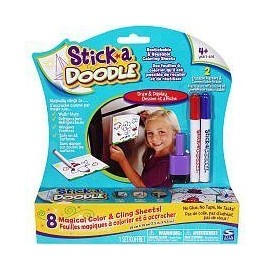 Spin Master Stick-A-Doodle Anywhere Restickable Reusable Coloring Sheets Small