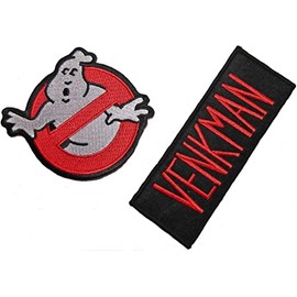 Classic Movie No Ghost Logo and Venkman Name Set of 2 Patches