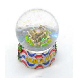 Alicante Valencia. Castle and Fort. Mini Snow Globe. Sevillanas Spanish Dancers. Spain Bandra 7 cm x 5 cm x 4 cm small