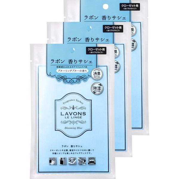 Lavons Scented Sachets (Scented Bags), Blooming Blue, Set of 3