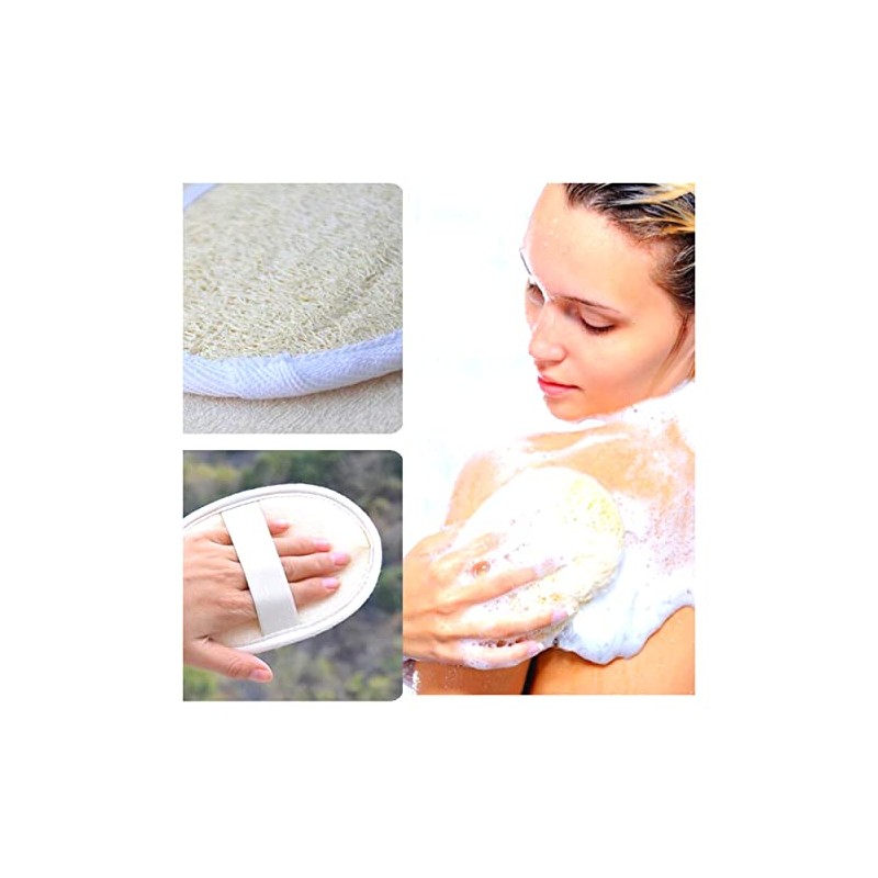 Jaunty Natural Loofah (Paquete de 5) Esponja Exfoliante Corporal Hecha
