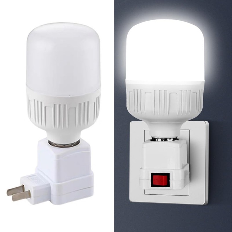 E26/E27 Socket Extension Adapter with Switch,Plug-in Light Socket,Convert Outlet to