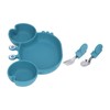 3pcs Toddler Divided Plate Set Silicone Baby Suction Plate Anti