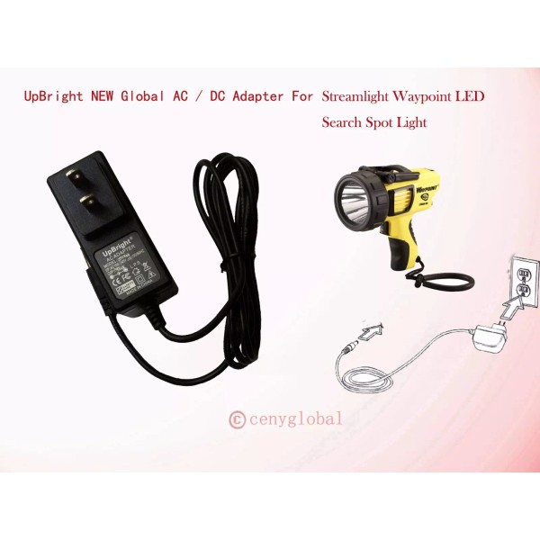 UpBright® AC Adapter For Streamlight Waypoint 44900 44910 44911 44902