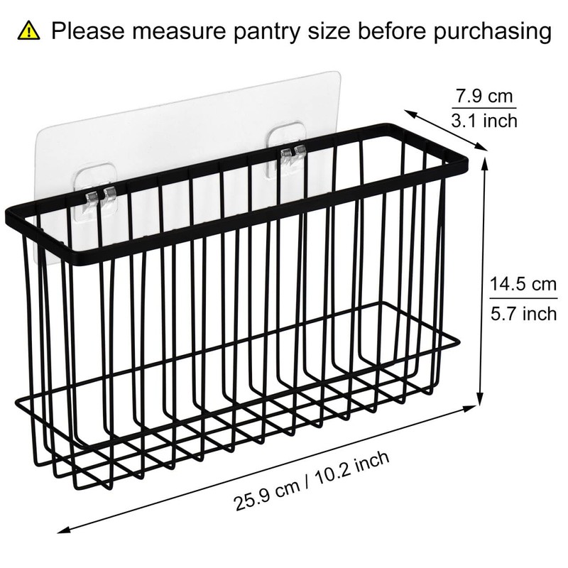 Toplife Wall Door Adhesive Kitchen Wrap Organizer Rack, No Drilling,