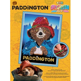 Sequin Art Paddington, Paddington Bear Face, Sparkling Craft Picture Kit