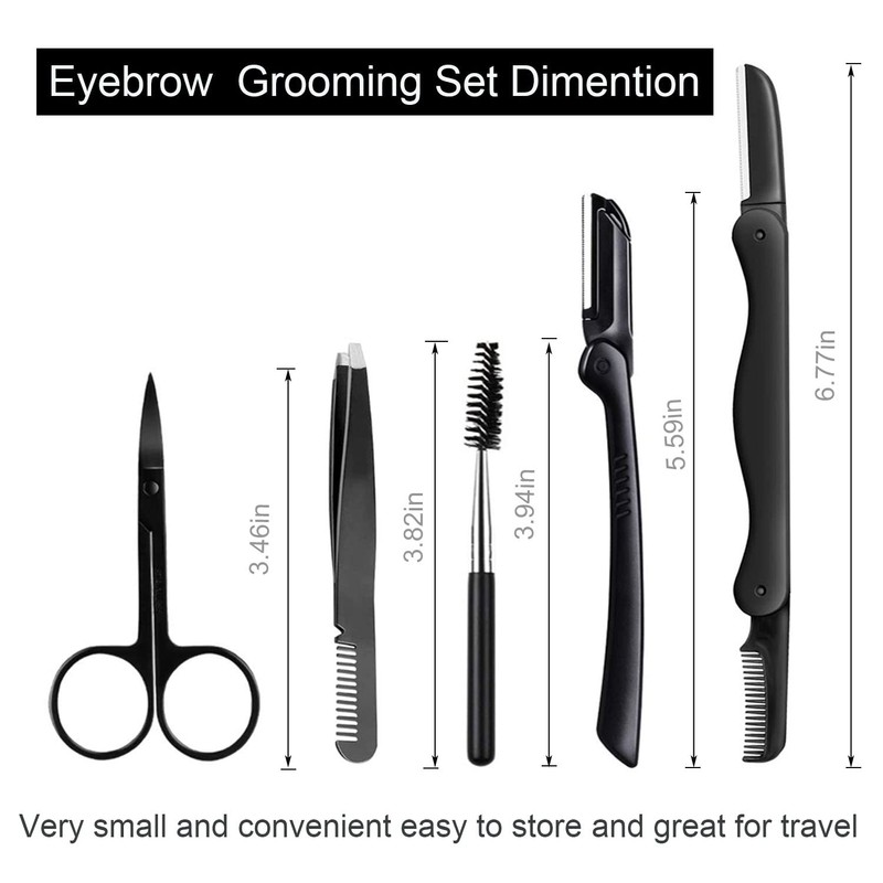 Eyebrow Razor, KAJUDA Eyebrow Kit, 5 in 1 Eyebrow Trimmer,