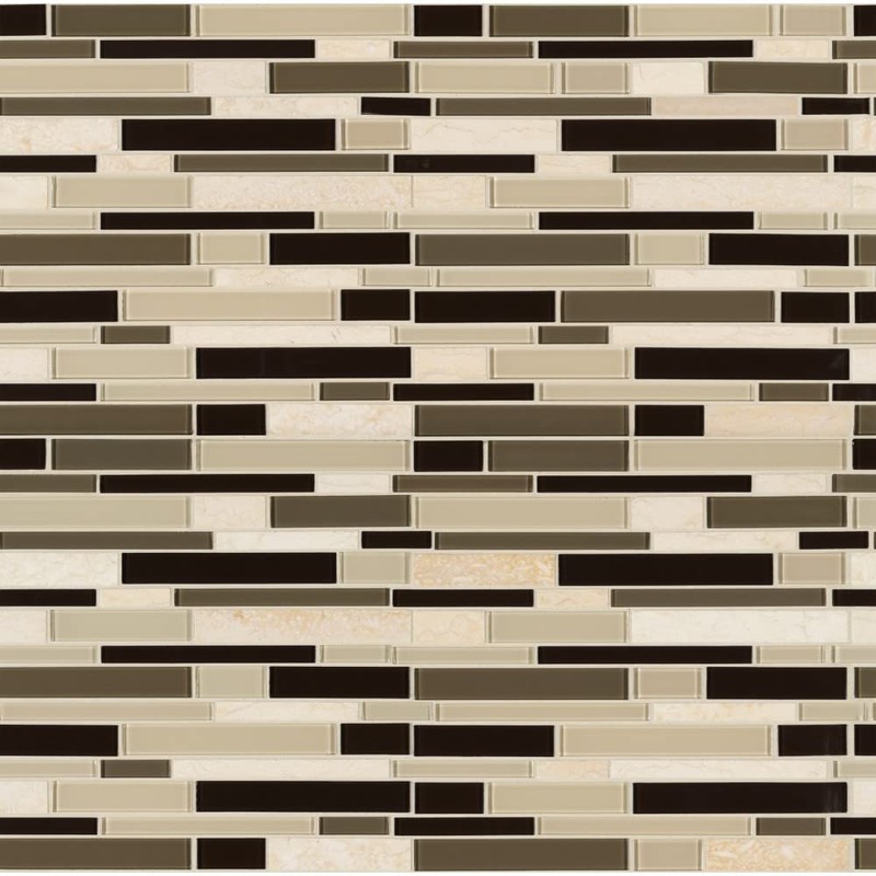 Sonoma Valley Interlocking 4mm Glass Stone Blend Mosaic Tile, 20SFT/Case,