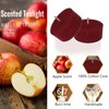 Tea Candles Handmade Clear Cup Apple Scented Smokeless 24 Pack