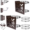 Universal Vertical Pole Mount Adapter with 2 Loops Brown Stainless