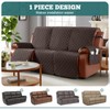 Ruaozz Waterproof Recliner Sofa Cover 1-Piece Couch Covers for Reclining