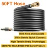 Pressure Washer Hose, Power Washer Hose with 3/8 Inch Quick