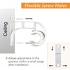 TOKPLNU Ceiling Curtain Rod Bracket, Ceiling Curtain Rod Hooks White