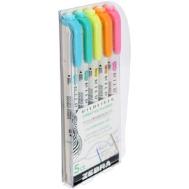 Zebra Pen Mildliner 5-Pack Fluorescent, Multicolors