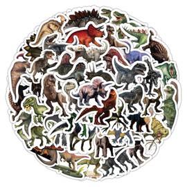 [Set of 100] Realistic Dinosaur Sticker Set, Tyrannosaurus, Triceratops, Ancient Biological Seals, Waterproof Type