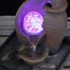 Tabletop Water Fountain,Small Relaxation Waterfall Feature with LED LightBall Portable
