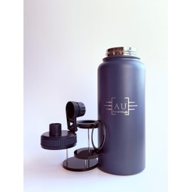 AuraLite 32oz Stainless Steel Water Bottle, Double Wall Vacuum Insulated, 18/8 Pro Grade, BPA-Free, Leak Proof Lid (Navy Blue, 32oz)