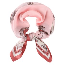 RtPcor Silky Head Scarf for Women Premium Satin Neck Scarf Royal Pink Purse Scarf