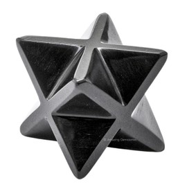 Black Obsidian Merkaba Crystal - 0.75 Inches Metaphysical Merkaba Star for Meditation - Energetic Tetrahedron Crystal and Healing Stones for Spiritual Growth and Healing (15-20mm)