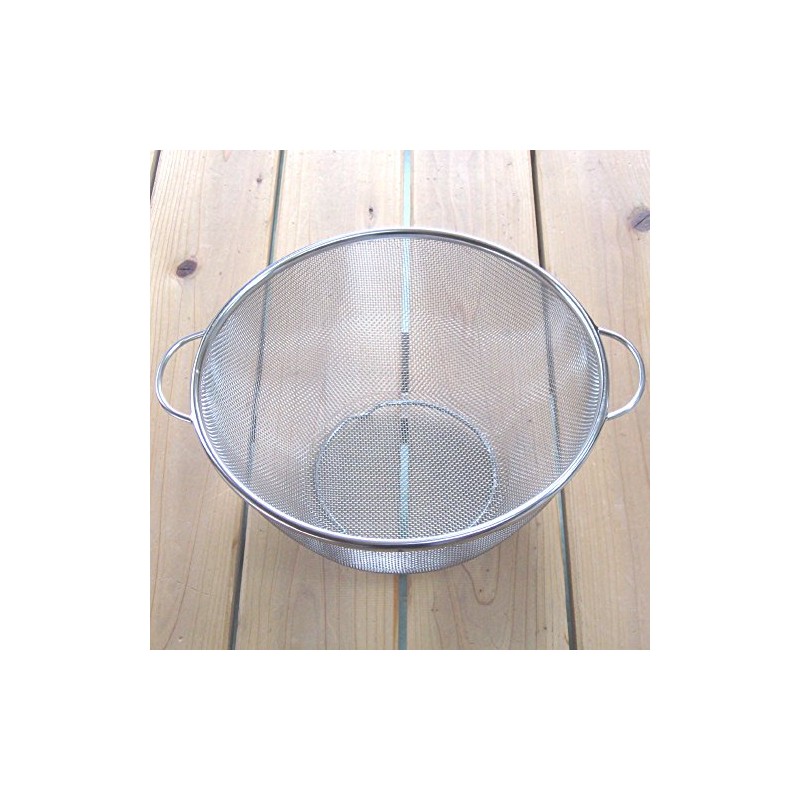Nagao Tsubame-Sanjo Colander, Outer Diameter 19 cm, 18-8 Stainless Steel,
