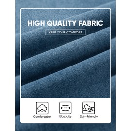 JMIERR Men's Jeans Classic Fit Comfort Flex Jean for Man Stretch Denim Jeans Straight Leg Pants with 5 Pockets, 36W x 30L, Dusk Blue