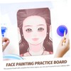 STOBOK 2sheets Reusable Face Painting Practice Board Portable Makeup Template