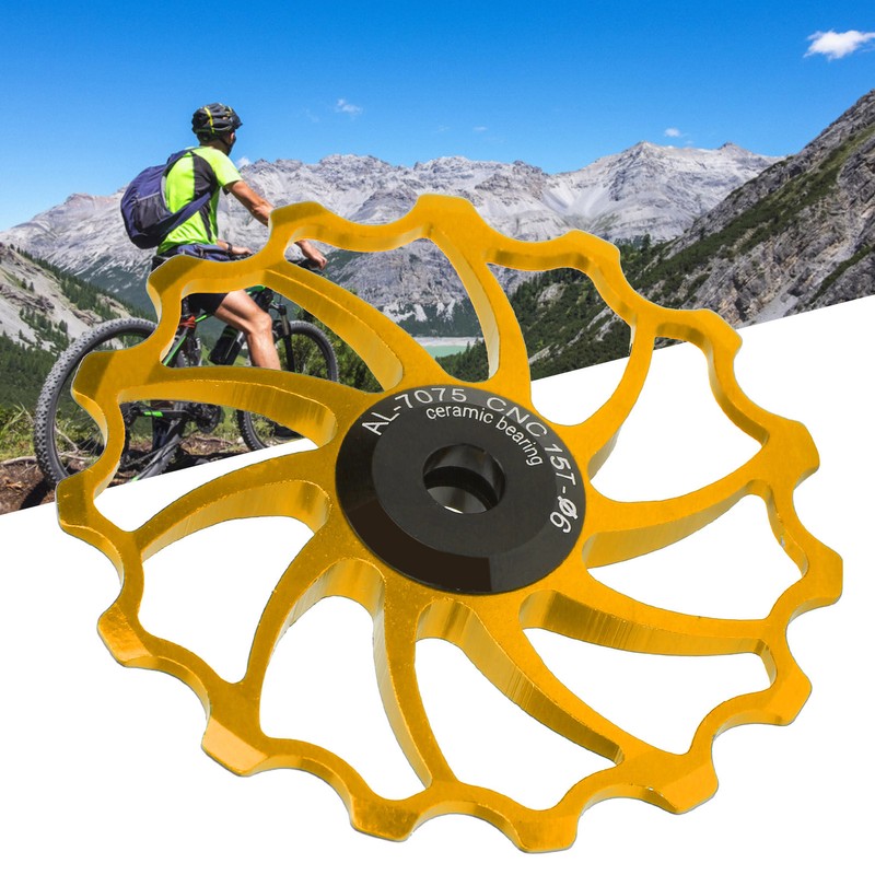 MEIJUN Rear Derailleur Guide Pulley Wheel 15T Ceramic Bearing for