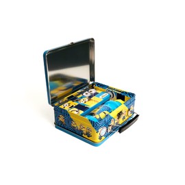 Minions Gift Set - Minions Lunch Tin Box, water bottle, puzzle, stickers, and Pencil Case.