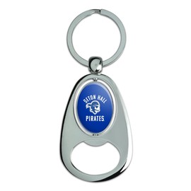 Seton Hall Pirates Keychain Chrome Metal Spinning Oval Bottle Opener