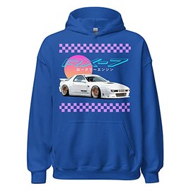 JG Infinite Retro Old School Car Graphic RX-7 80s 90s JDM Nostalgia Aesthetic - Unisex Hoodie Royal