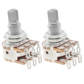 Musiclily Pro Aluminium Mini Metric Blend Balance Poti MN250K Dual Balance Potentiometer with Middle Locking for Electric Guitar and Bass (Set of 2)