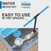 JUMBO 16" Water Meter Key with Sillcock Key, 4 Way