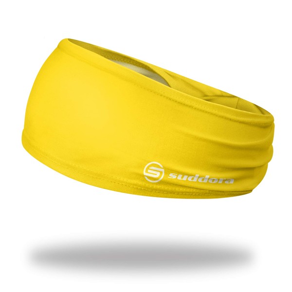 Suddora Solid Color Wide Headband/Sweatband (Made in USA) - Workout, Football, Soccer, Yoga