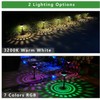Solar Lights Outdoor Waterproof IP65, 2 Modes LED Warm White