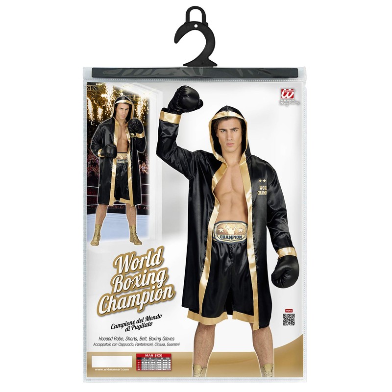 Widmann 11011292 Adult Boxer World Champion Costume, Multicoloured, M-L