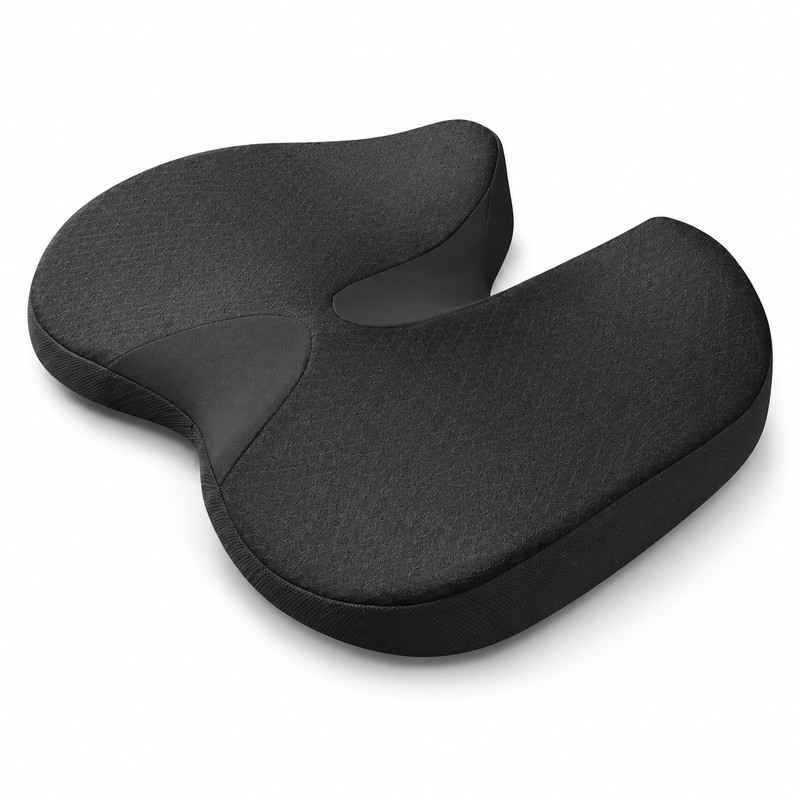 Memory Foam Seat Cushion for Office Chairs – Non-Slip U-Shaped