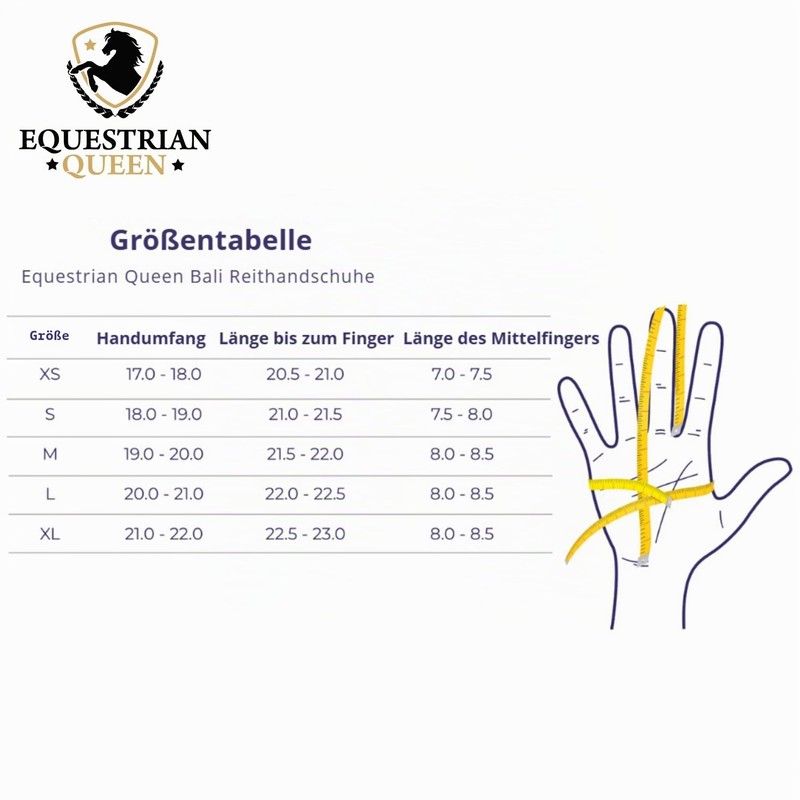 Equestrian Queen - Functional Women's Riding Gloves with Touchscreen Compatibility,