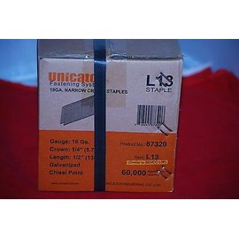 1 Case L08-1/2"(1/4" Crown)18 Gauge L/90 Sereis Galvanized Staples 12 Boxes/Case