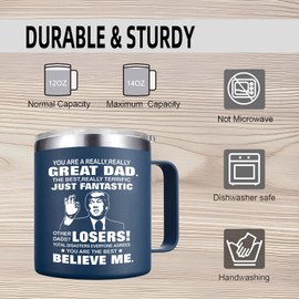 Abledn Gifts for Dad from Daughter & Son - Fathers Day & Birthday Gifts - Funny Dad Mug 14Oz