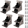 JOIKIT 4 PCS Folding Hinges, 90 Degree Self Locking Hinges,