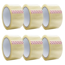 GSL Packing Tape - Parcel Tape - Tape - 6 Rolls (48mm x 60m) - Strong Heavy Duty Clear Tape for Packing Boxes, Secure Packaging Tape for Moving House, long term storage, sticky (Clear, 6 rolls)