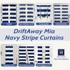 DriftAway Navy Stripe Room Darkening Window Curtains 84 Inch Long